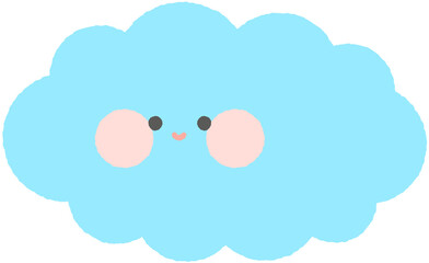 자연환경 구름 수증기 뭉게구름 일러스트