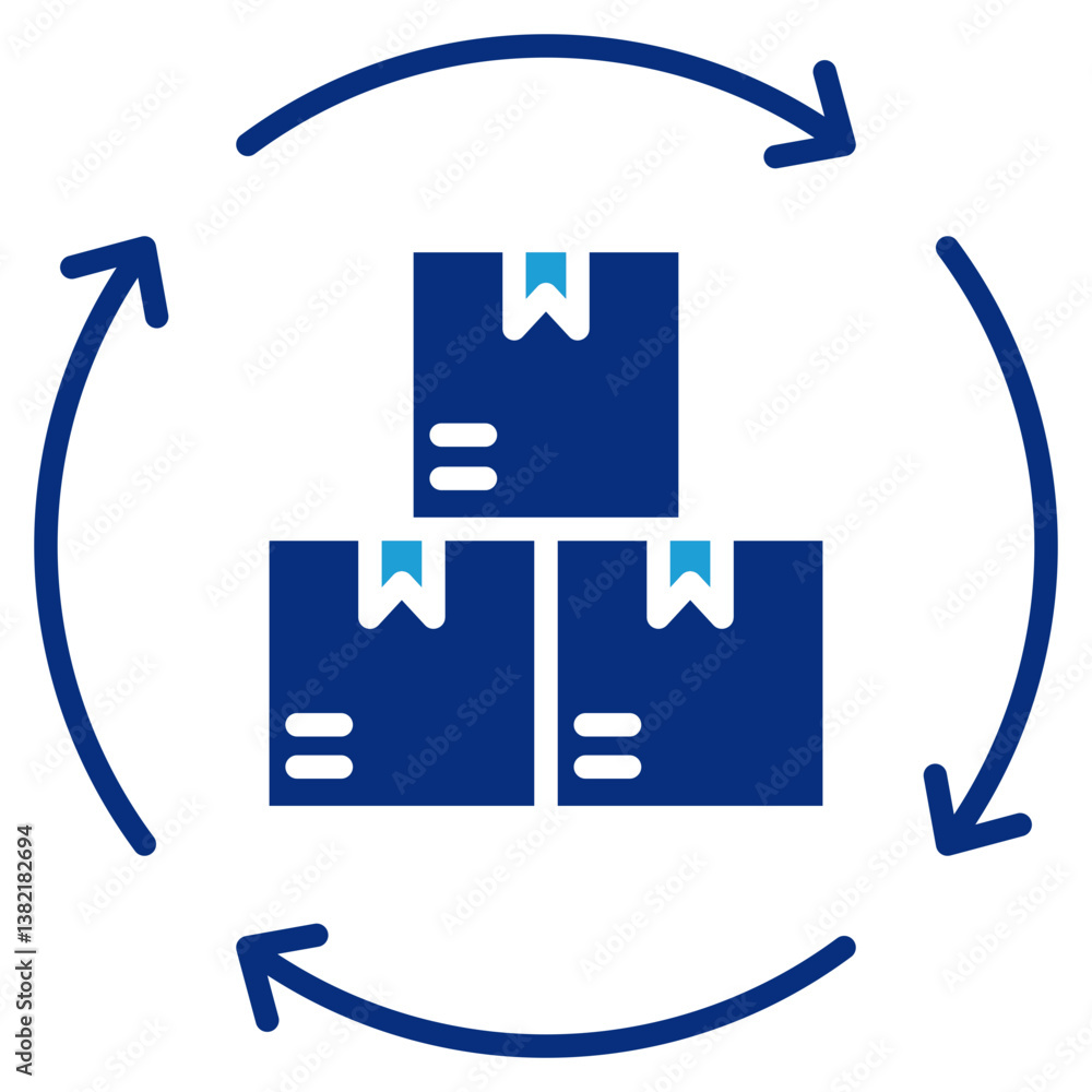 Poster lifecycle icon element for design