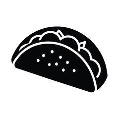 tacos Mexican food icon vector Illustration