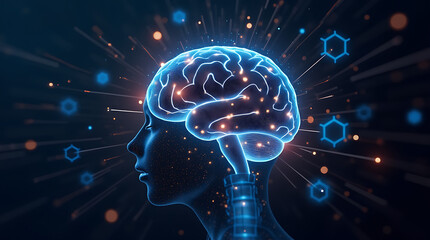 Futuristic Digital Mind Neural Intelligence Technology