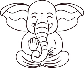 Little cute Ganesh, religious traditional 