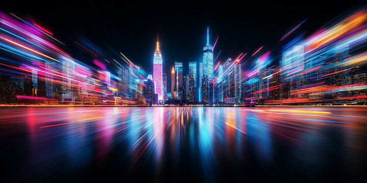 Dreamy city night scene