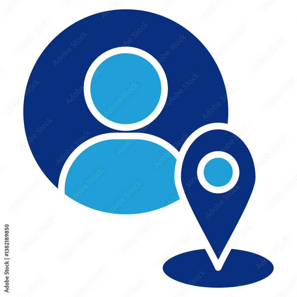 Poster mapping icon element for design