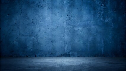 Dark Grunge Concrete Wall and Floor Texture – Vintage Aged Interior Room Design