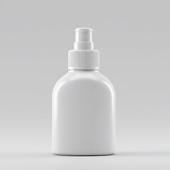 A pristine white bottle, ready to hold your brand's promise of purity and care, featuring a simple pump dispenser against a clean, minimalist backdrop.