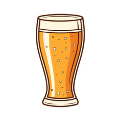 Beer Glass vector illustration, isolated on a white background.