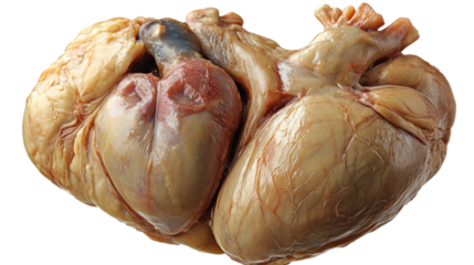 Heart of Vitality: This striking, detailed image showcases a biological specimen of the human heart, offering a raw, unfiltered glimpse into the organ's complex structure.