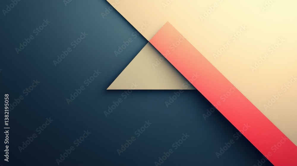 Poster an abstract composition featuring geometric shapes and contrasting colors, creating a modern and min