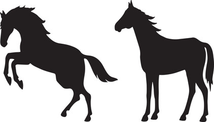 horse silhouette vector design style