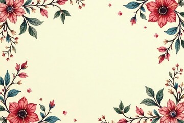 Subtle paisley ditsy print on cream background , art, surface