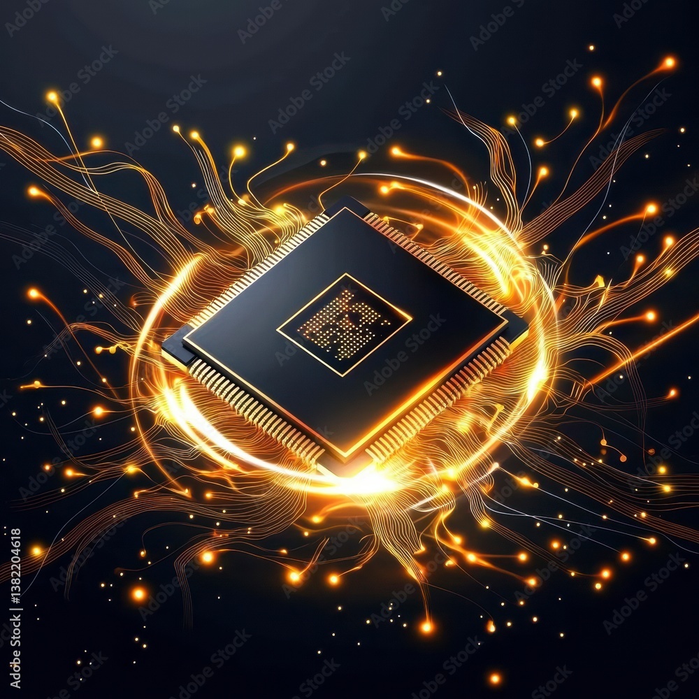 Poster exploring technology innovations digital realm graphic design futuristic environment close-up view c