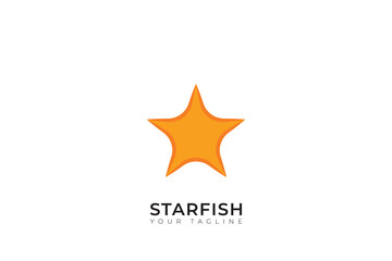 starfish silhouette icon design, abstract starfish logo illustration vector