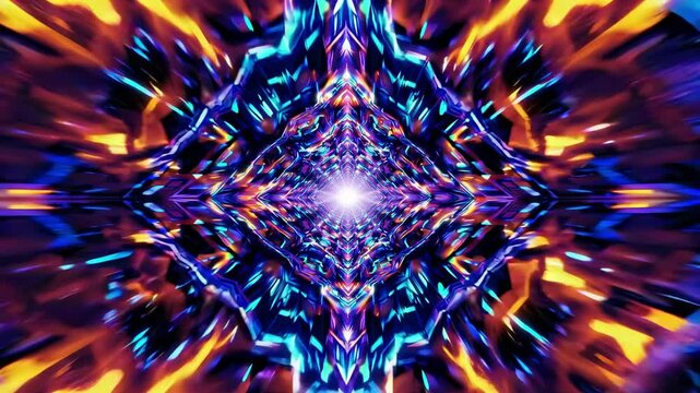 Colorful vortex of light creates captivating spatial patterns at night