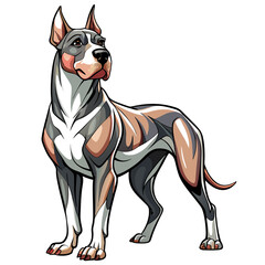 Majestic Great Dane, imposing stature, noble expression, elegant posture, standing tall.