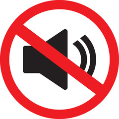 no sound no music signboard