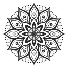 Mandala Design , Mandala art, Black and white Mandala