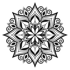 Mandala Design , Mandala art, Black and white Mandala