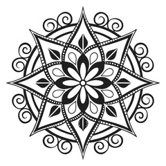 Mandala Design , Mandala art, Black and white Mandala