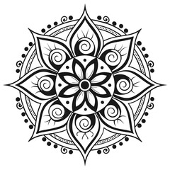 Mandala Design , Mandala art, Black and white Mandala