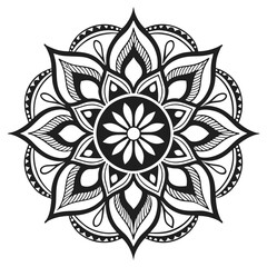 Mandala Design , Mandala art, Black and white Mandala