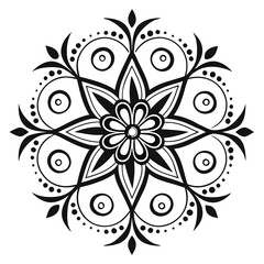 Mandala Design , Mandala art, Black and white Mandala