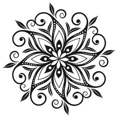 Mandala Design , Mandala art, Black and white Mandala