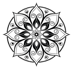 Mandala Design , Mandala art, Black and white Mandala