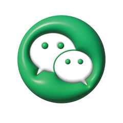 Modern 3D-rendered social media icon