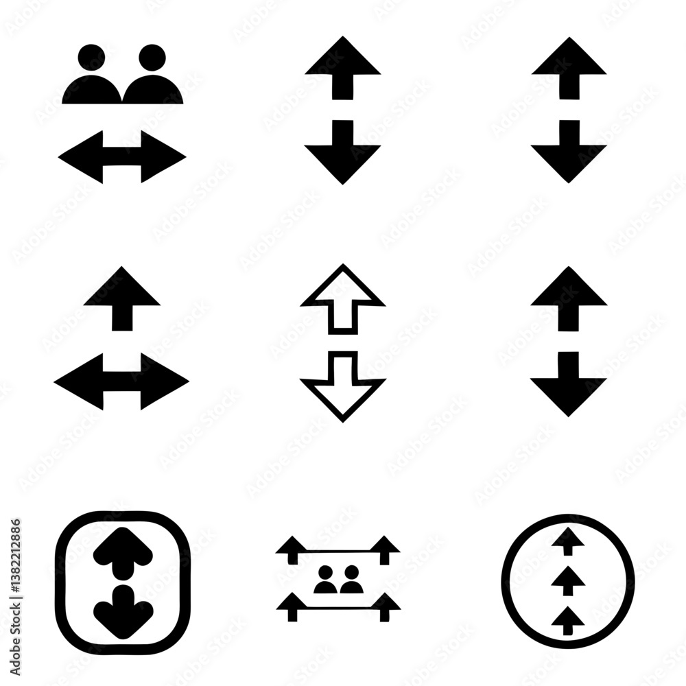 Poster design a clean, minimalist share icon featuring three outward-pointing arrows, symbolizing distribut