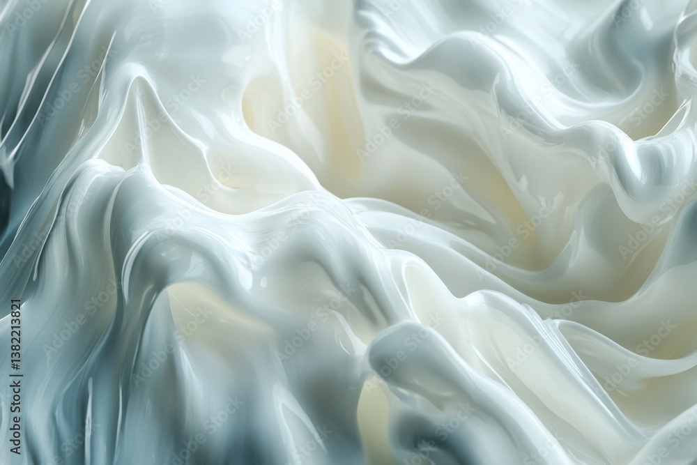 Canvas Prints elegant abstract texture of creamy waves in soft white tones