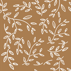 Fototapeta premium seamless background with leaves