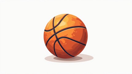 Basketball vector illustration with realistic texture and orange gradient shading, isolated on a white background. Ideal for sports graphics and design.