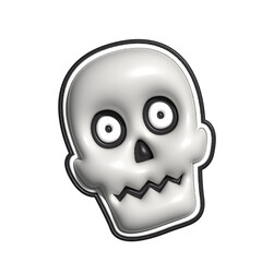 Stylized 3D Halloween icon featuring playful spooky elements