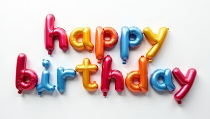 Fototapeta premium Colorful balloons spelling 