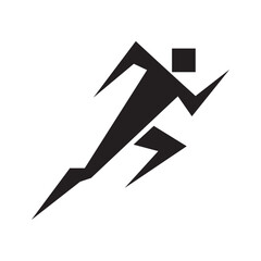 Flaz fast run icon template, rush icon for graphic design, logo, web site, social media, mobile app, ui illustration