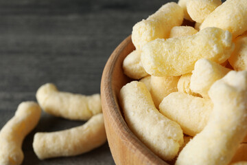 Corn sticks, concept of tasty snack food