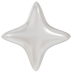 3d silver chrome Star-Shaped Balloon illustration