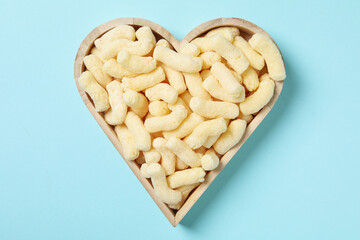 Corn sticks, concept of tasty snack food