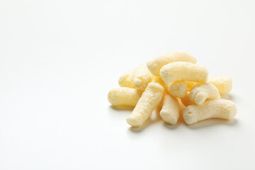 Corn sticks, concept of tasty snack food