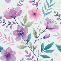 seamless flower pattern, pattern, background, flower, flower background, pattern design, Line geometric seamless pattern. raster copy illustration. Ethnic floral ornament. For interior design, 
