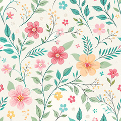 seamless flower pattern, pattern, background, flower, flower background, pattern design, Line geometric seamless pattern. raster copy illustration. Ethnic floral ornament. For interior design, 
