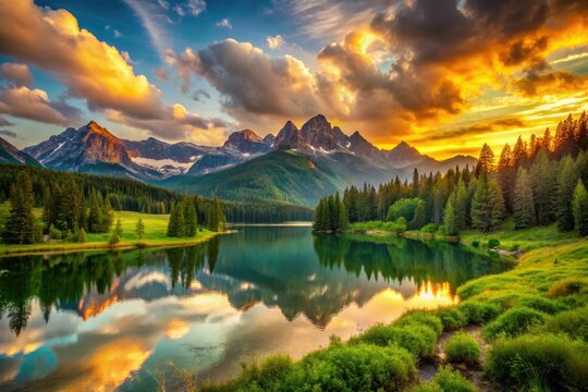 Stunning &Ecirc;&ograve;&aacute; scenery captured in golden hour; rule of thirds enhances breathtaking views.