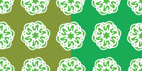 abstract flower design pattern green colorful design
