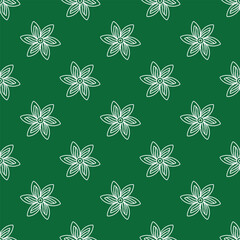 Fototapeta premium seamless pattern of abstract flowers design green elegant background for textile design