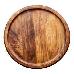 wood plate on transparent png.