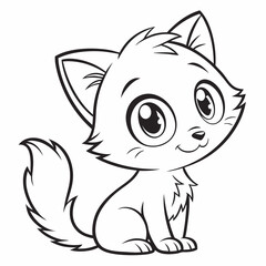 vector illustration of a cat