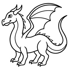 Fototapeta premium vector illustration of a dragon 