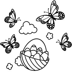 butterflies and flowers