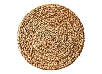 Obraz premium round woven straw mat