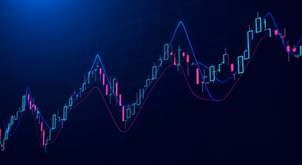 Fototapeta premium Analyzing Financial Chart Data Displaying Market Trends and Economic Indicators